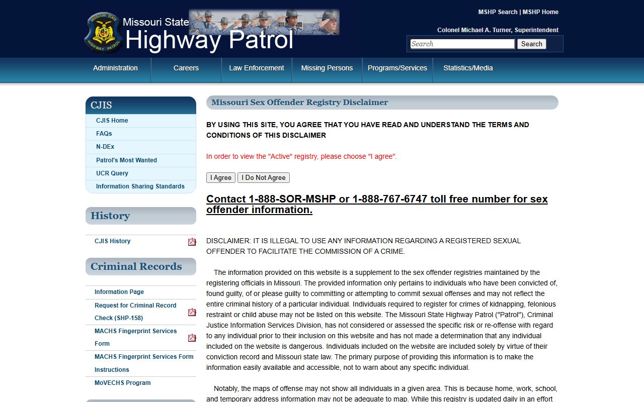 Clark County arrest records and court charges Missouri sex offender registry