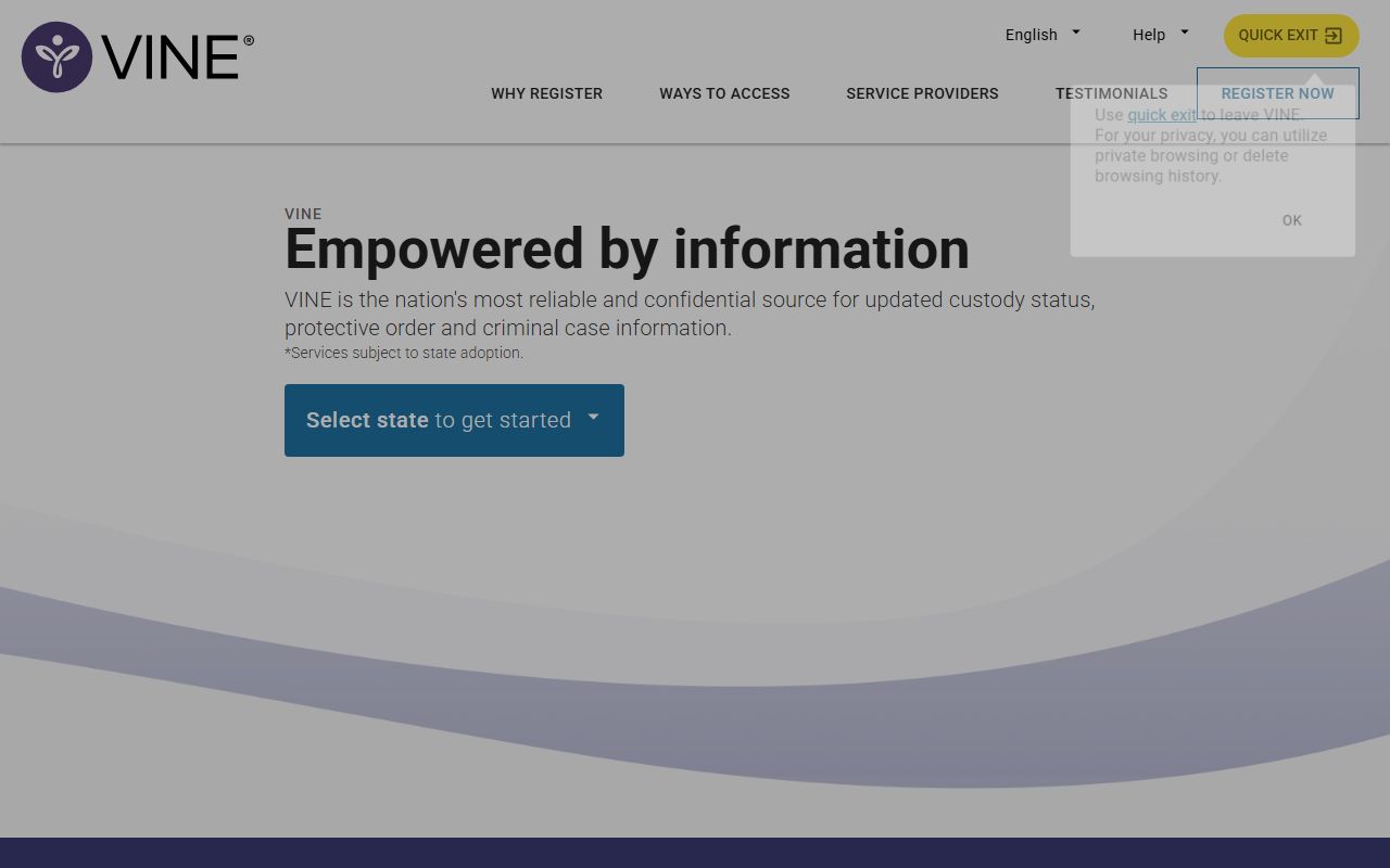Clark County inmate records VINELink Missouri custody notification portal